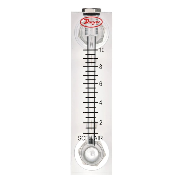 Flowmeter, range 1-10 SCFH air.